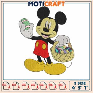 Mickey easter eggs embroidery, toodles mickey mouse​​​​ ​embroidery