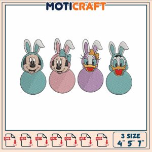 Mickey easter friends embroidery, mickey clubhouse easter​​ ​embroidery