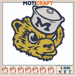 Michigan wolverines image embroidery, michigan baseball team​​ embroidery