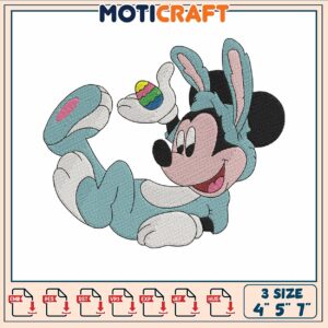 Mickey bunny embroidery, bunny cartoon characters​​​ ​embroidery