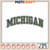 Michigan in logo embroidery, michigan state football​​​ embroidery