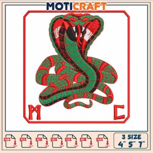 Mc snake design embroidery, solid snake box​​​​ embroidery