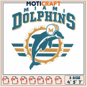 Miami dolphins embroidery, miami marlins logo​ embroidery