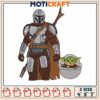 Mandy with yodda embroidery, grogu star wars​ embroidery