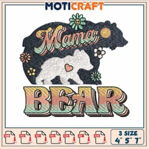 Mama bear design embroidery, disney gummi bears​ embroidery
