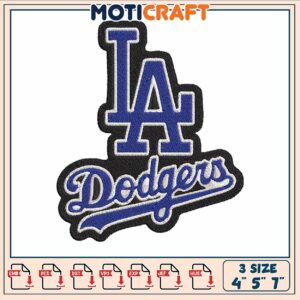 Los angeles dodgers logo embroidery, dodgers baseball​​​ embroidery