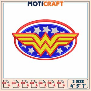 Logo wonder woman embroidery, wonder woman costume​​​ embroidery