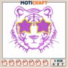 Lion star glasses embroidery, lion cartoon drawing​ embroidery