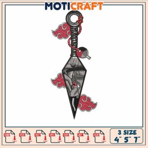 Kunai of itachi embroidery, itachi from naruto​ embroidery