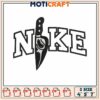 Knife nike logo art embroidery, horror knife embroidery 1 Knife nike logo art embroidery, horror knife embroidery