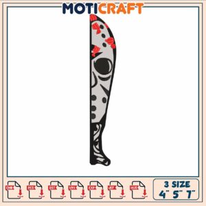 Knife horror jason embroidery, jason statham movies​ ​embroidery