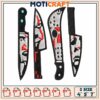 Knife four killer embroidery, horror knife set embroidery 1 Knife four killer embroidery, horror knife set embroidery