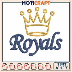 Kansas city crown embroidery, kansas city royals games​ embroidery
