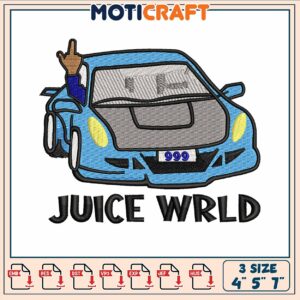 Jusie wrld embroidery, car cartoon cartoon​ embroidery