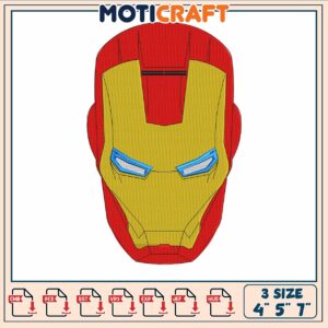 Iron man face embroidery, the man in the iron mask embroidery