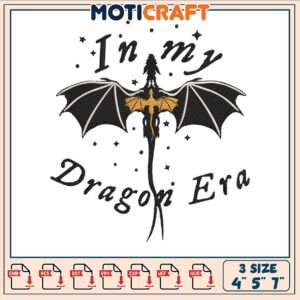 In my dragon era embroidery, fourth wing series book 3​ embroidery
