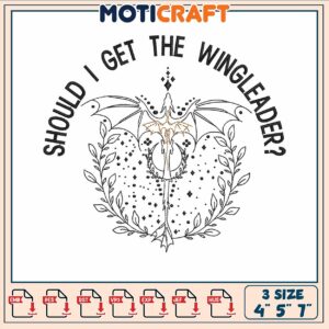 I get the wing embroidery, how to get the wings​ embroidery