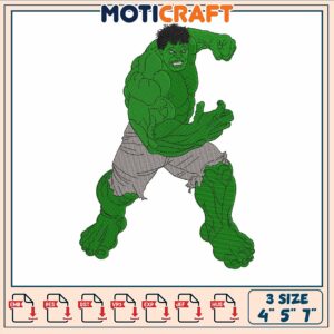Hulk of avengers embroidery, incredible hulk comic​ embroidery