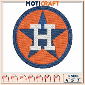 Houston in star embroidery, houston baseball​​​​ embroidery