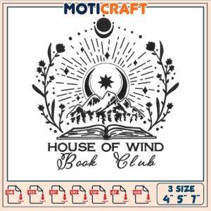 House of wind embroidery, house of wind book club​ embroidery