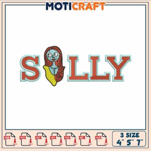 Horror sally name embroidery, sally rag doll​​ ​embroidery
