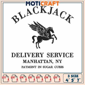 Horse blackjack embroidery, blackjack horse​ embroidery