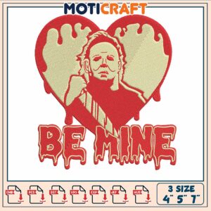 Horror be mine art embroidery, cartoon horror​ embroidery