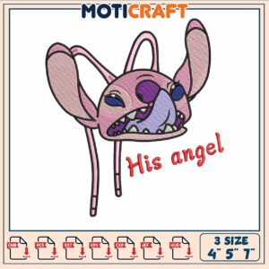 His angel disney embroidery, angel from stitch​ embroidery