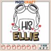 His ellie design embroidery, disney up ellie​ embroidery