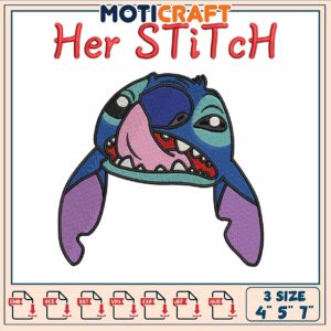 Her stitch disney embroidery, stitch cartoon character​​ embroidery