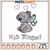 His angel design art embroidery, stitch angel​ embroidery