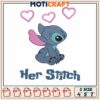 Her stitch design embroidery, stitches cartoon​ embroidery
