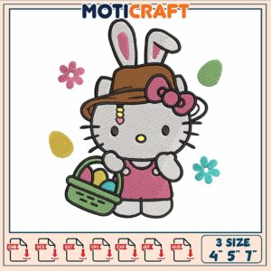 Hello kitty bunny embroidery, kitties and bunnies​​ ​embroidery