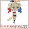 Harley quinn chibi embroidery, harley quinn cute​ embroidery