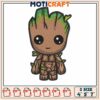 Groot chibi cute embroidery, groot clip art​​ embroidery