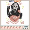 Ghost telephone art embroidery, ghost halloween costume​​ ​embroidery