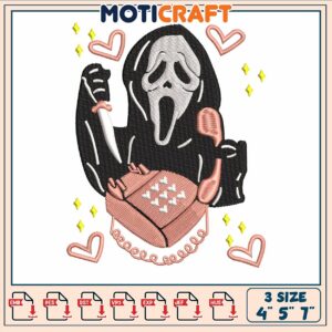 Ghost telephone art embroidery, ghost halloween costume​​ ​embroidery