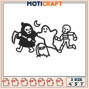 Ghost rip art embroidery, disney world halloween​​ ​embroidery