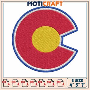 Flag of colorado embroidery, colorado football​​ embroidery