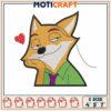 Finnick love design embroidery, finnick cartoon embroidery 2 Finnick love design embroidery, finnick cartoon embroidery