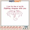 Fighting dragon embroidery, dragon in fourth wing embroidery 2 Fighting dragon embroidery, dragon in fourth wing embroidery