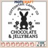 Easter chocolate embroidery, easter bunny cartoon​ ​embroidery