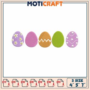 Easter eggs colour embroidery, cartoon easter eggs​​ ​embroidery