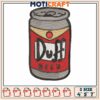 Duff beer art embroidery, duff beer simpsons​​​ embroidery