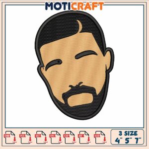 Drake meme black design embroidery, meme drake​​​ embroidery