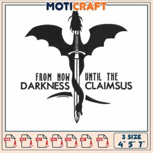 Dragon basgiath darkness embroidery, fourth wing sequel​​​​ embroidery