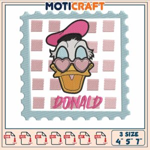 Donald duck head embroidery, donald cartoon images​ embroidery