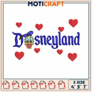 Donald duck disney land embroidery, donald duck cartoons​ embroidery