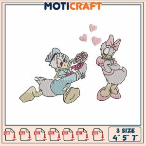 Donald and daisy duck embroidery, donald duck cartoon pic​ embroidery