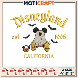 Disneyland est 1995 embroidery, mickey mouse characters​​ ​embroidery